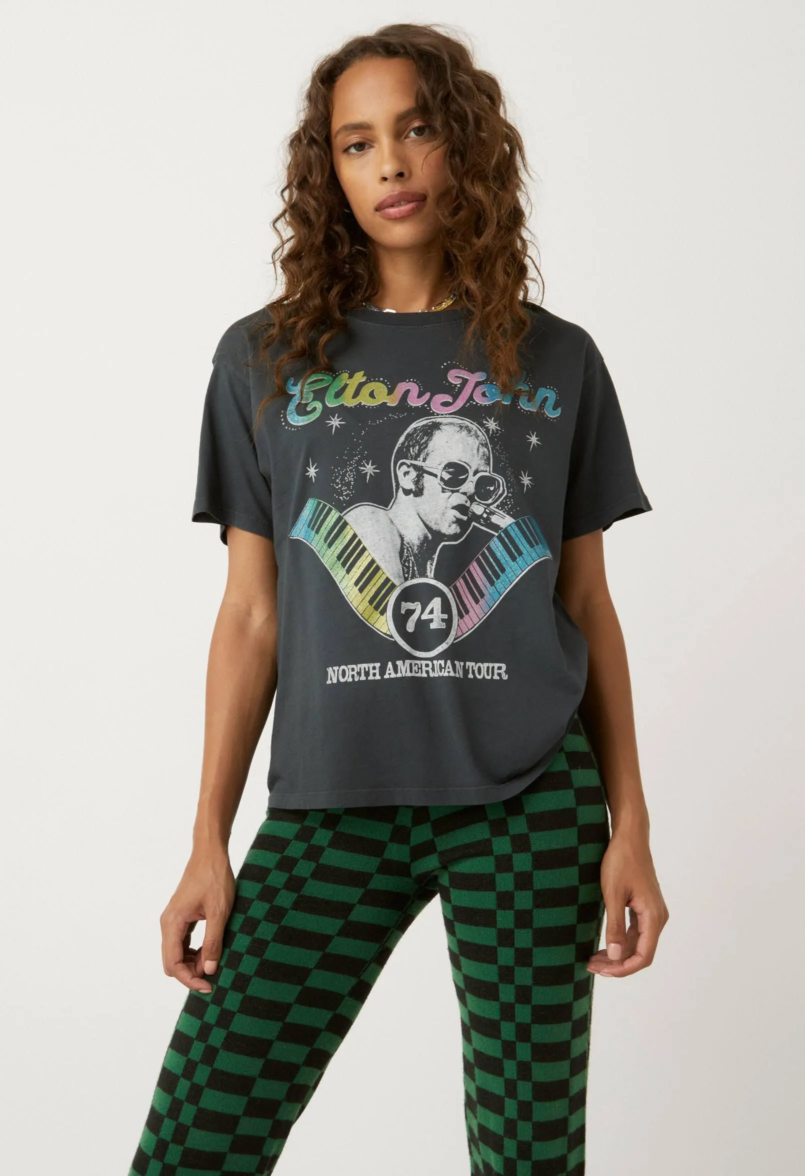 ELTON JOHN NORTH AMERICA TOUR '74 BOYFRIEND TEE