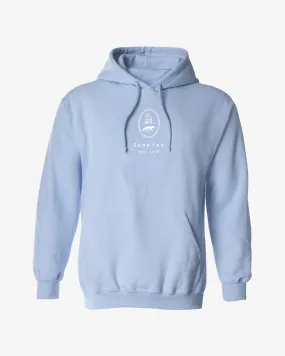 Embroidered Logo Hoodie - Soft Blue