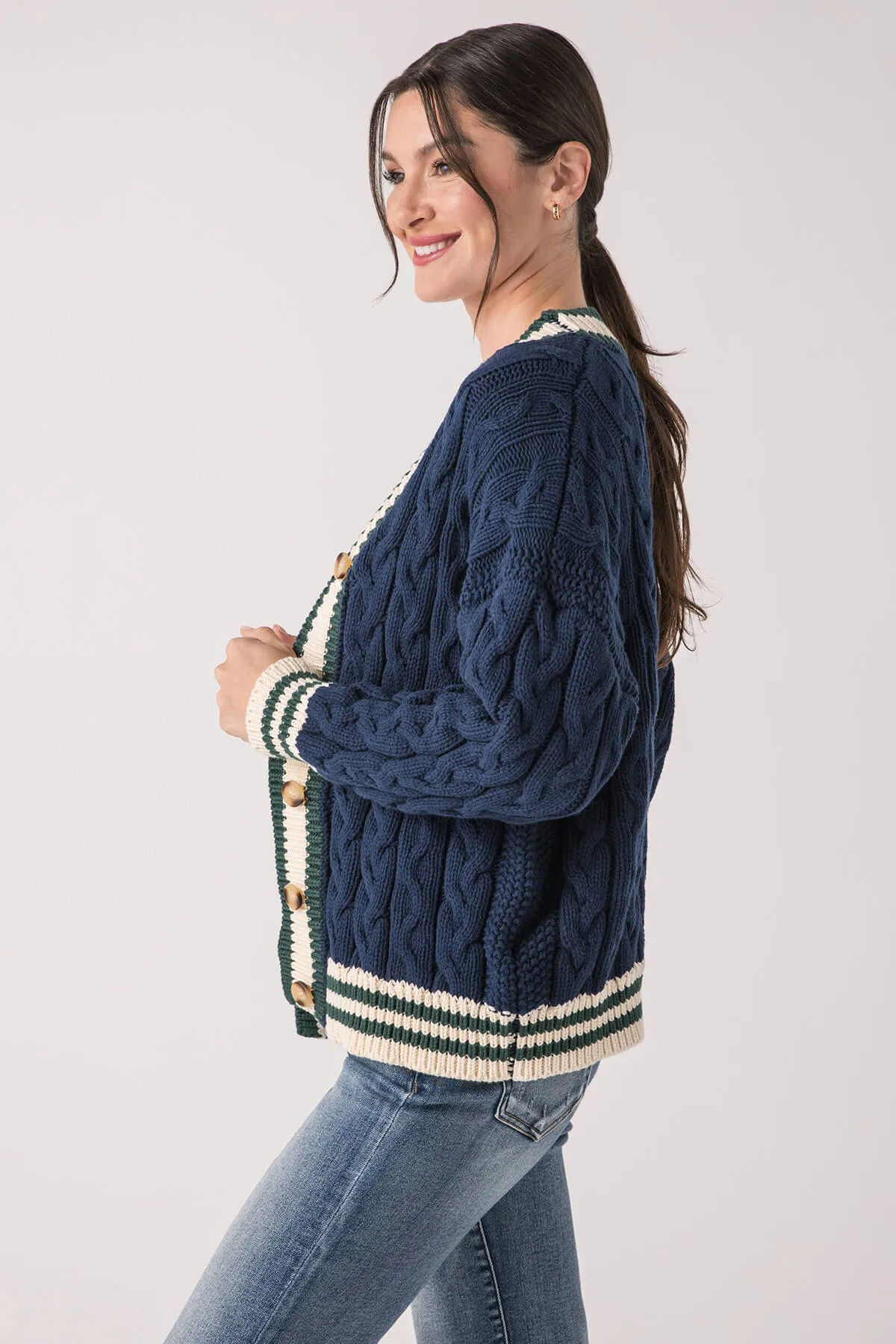 En Saison Spencer Cable Knit Cardigan