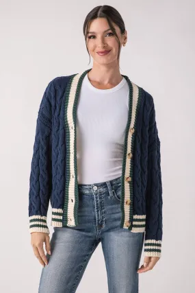 En Saison Spencer Cable Knit Cardigan