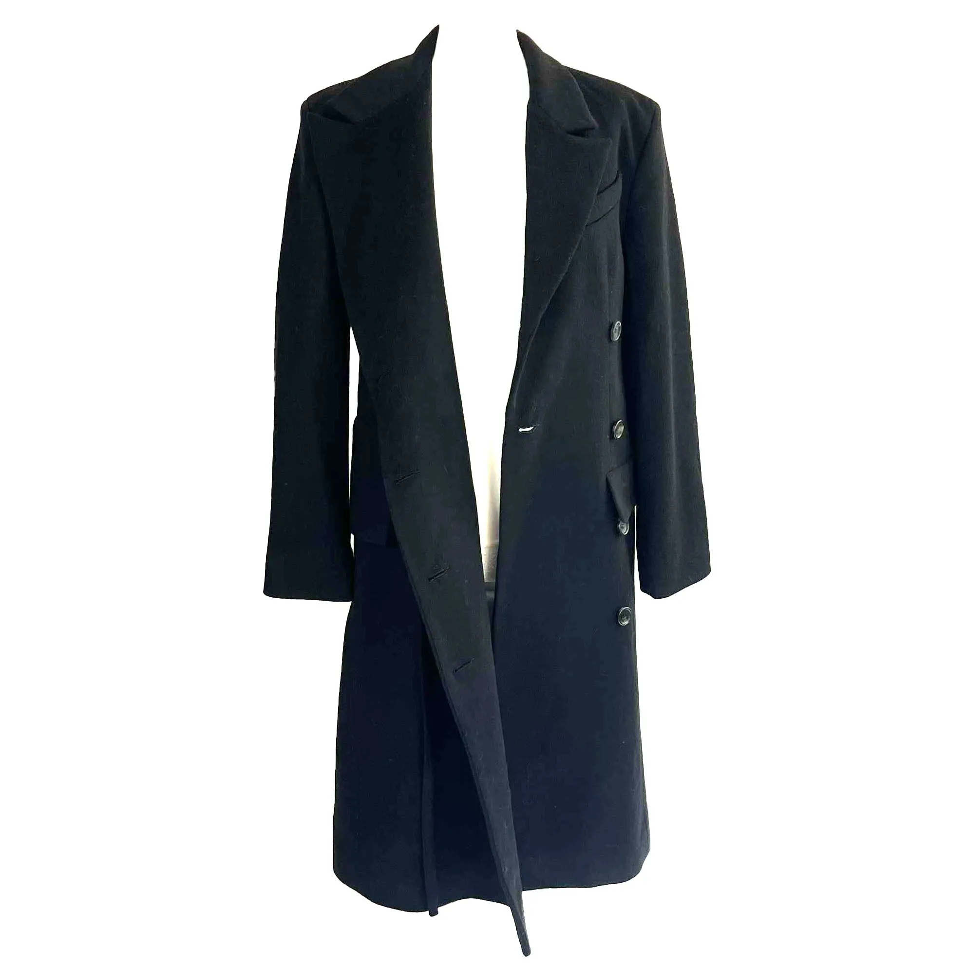 Eudon Choi Brand New $1000  Black Wool & Cashmere Coat S