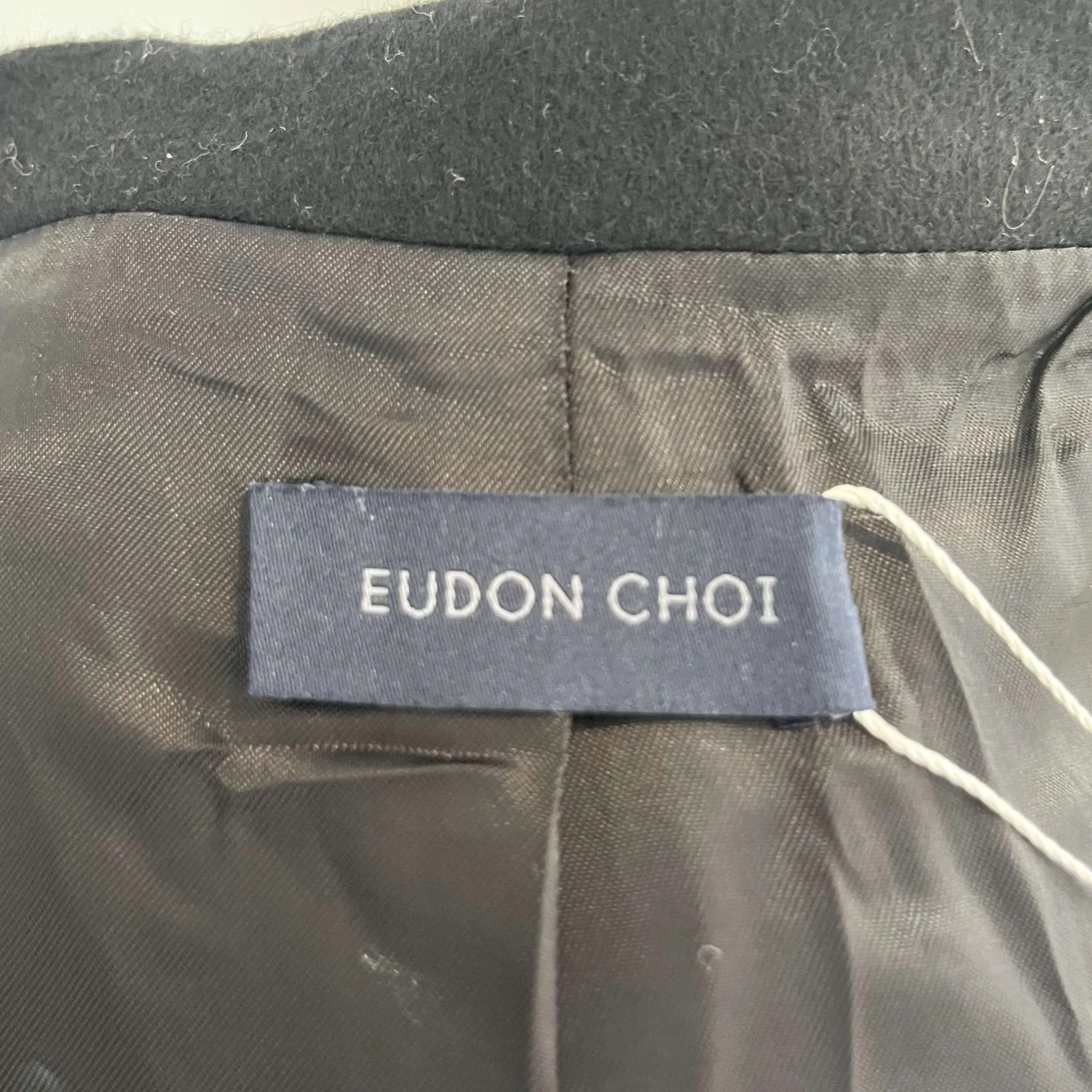 Eudon Choi Brand New $1000  Black Wool & Cashmere Coat S