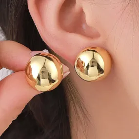 European Punk Fashion Geometric Metal Round Stud Party Accessories Earring