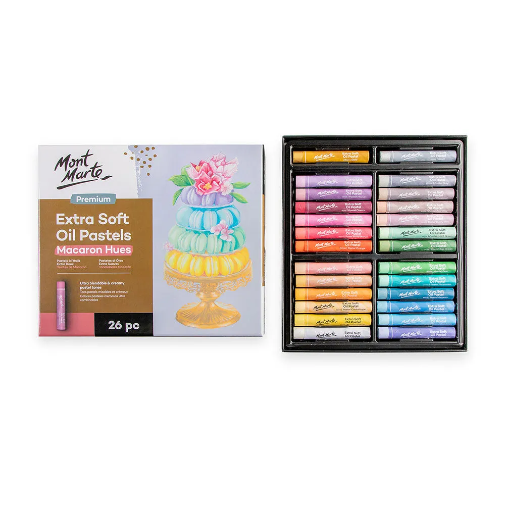 Extra Soft Oil Pastels Macaron Hues Premium 26pc