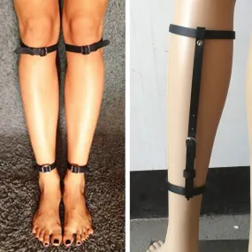 Faux Leather Leg Garter Belt