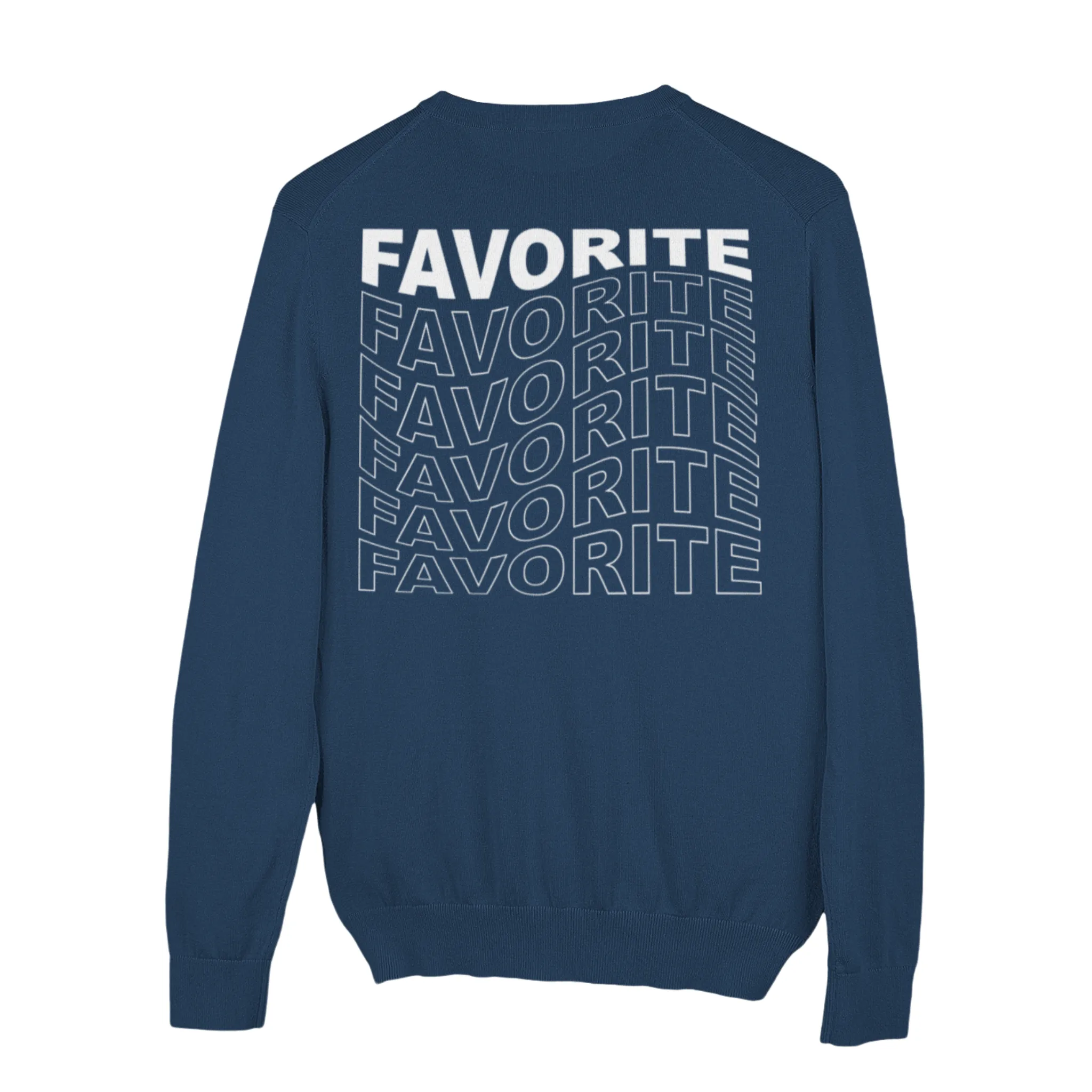 FAVORITE SWEAT (rygprint) - NAVY