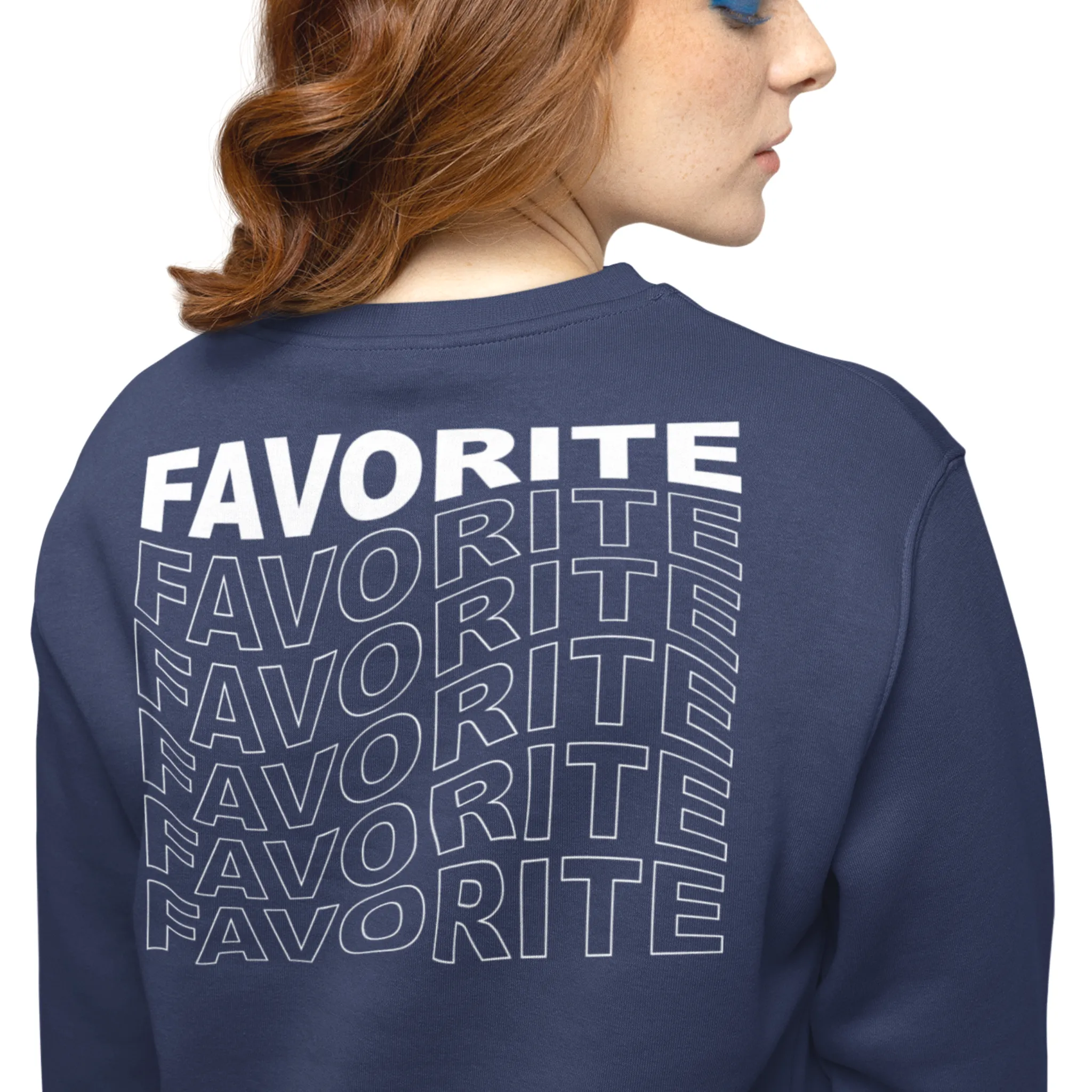 FAVORITE SWEAT (rygprint) - NAVY