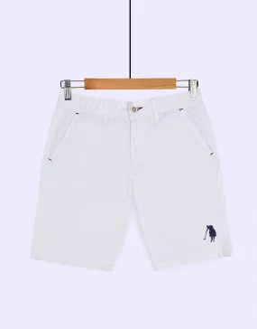 FDQ Men's P-Club Minor Fault Mackenzie Cotton Shorts - White