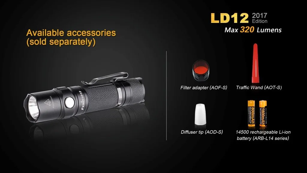 Fenix LD12 Flashlight 2017 Edition 320 Lumens