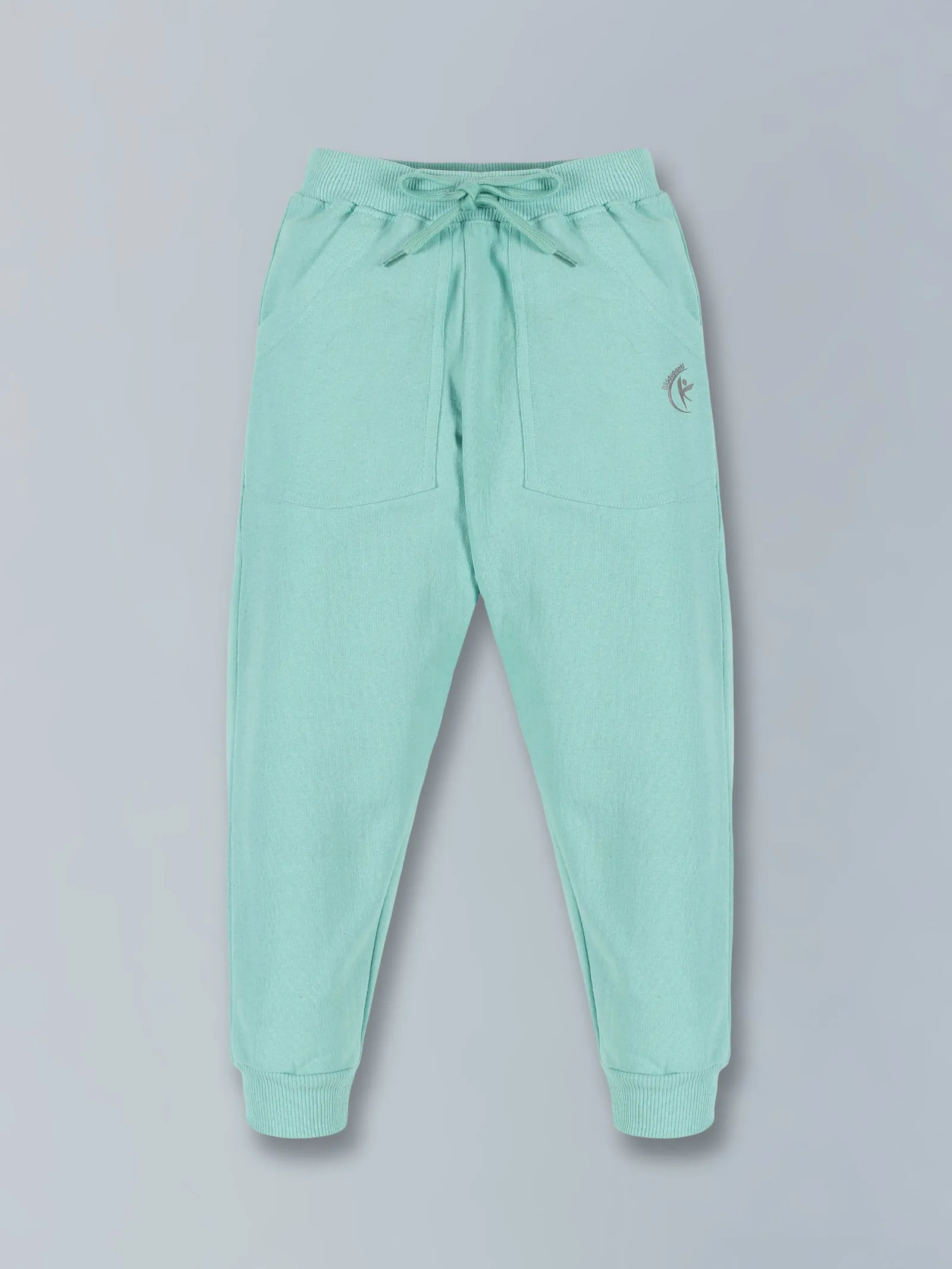 Fleece Solid Hooded Sweatshirt  & Track Pant Set