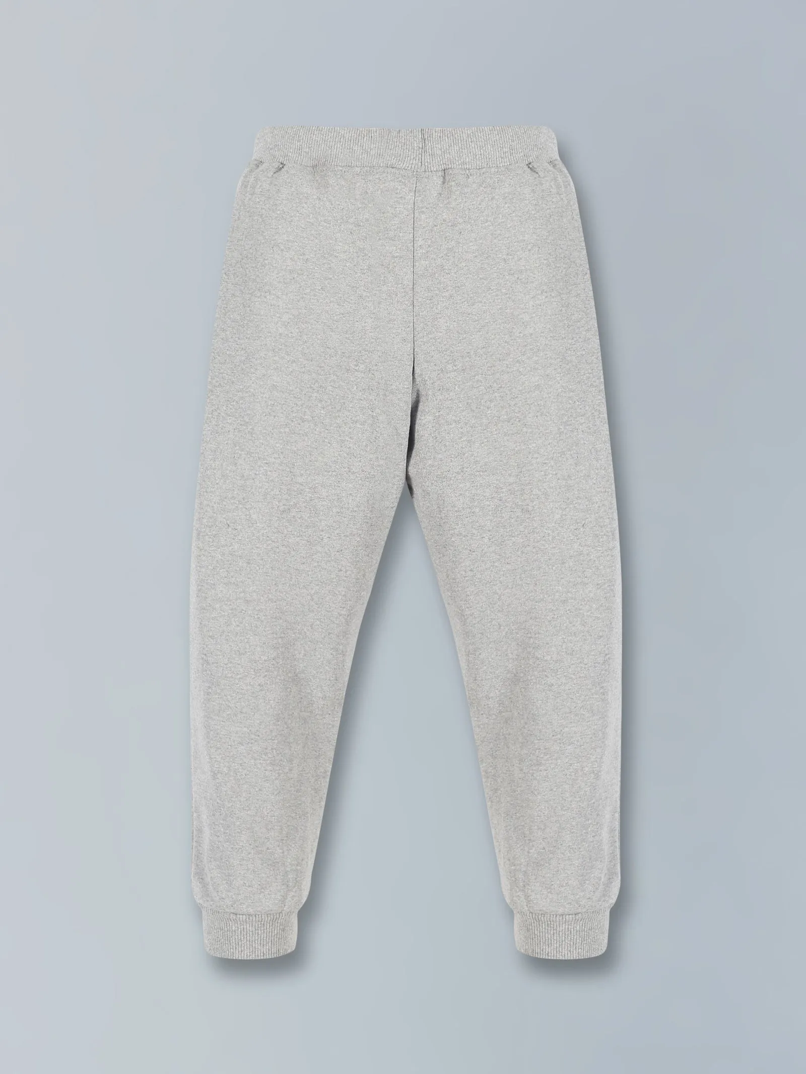 Fleece Solid Hooded Sweatshirt  & Track Pant Set