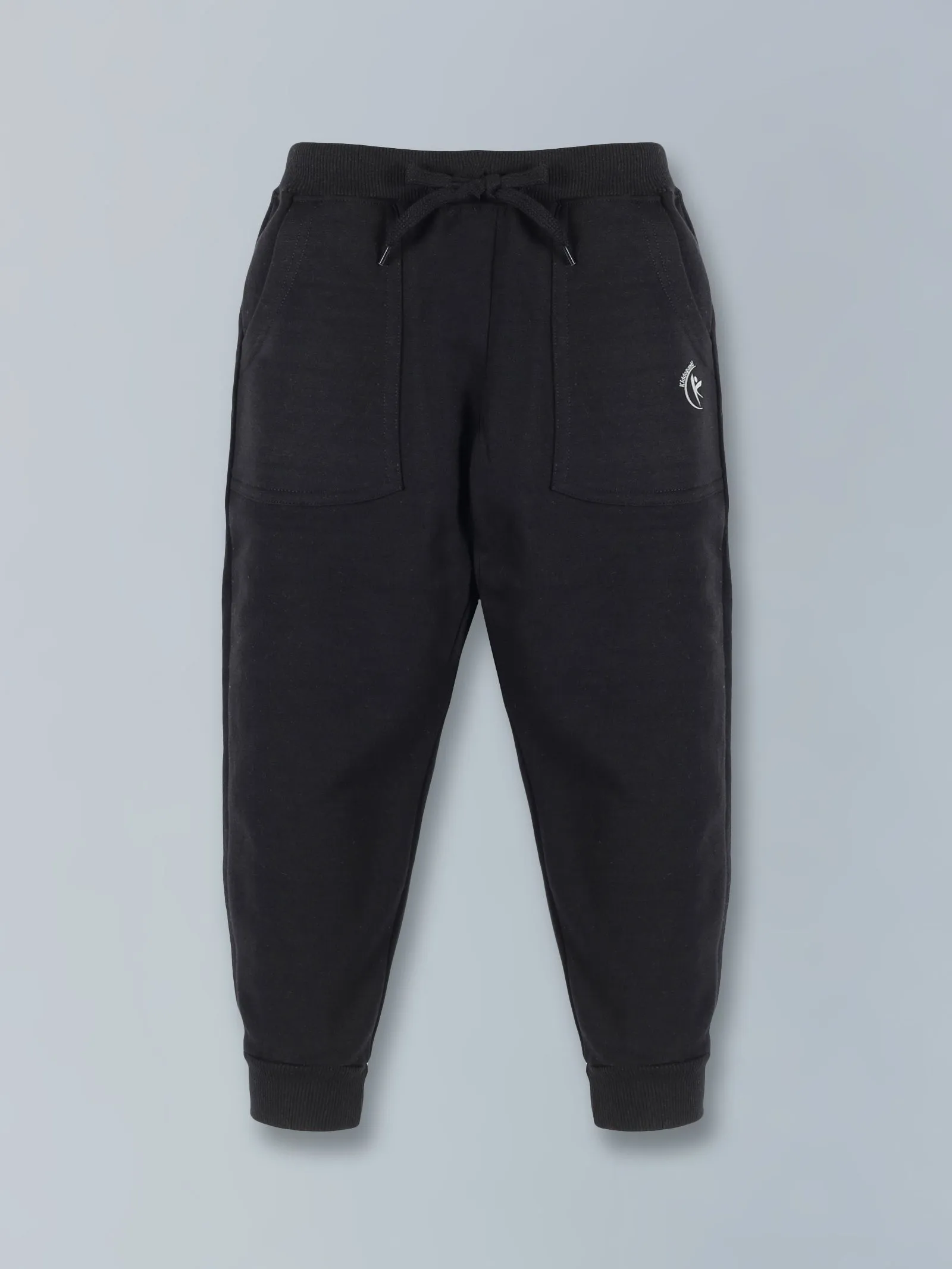 Fleece Solid Hooded Sweatshirt  & Track Pant Set