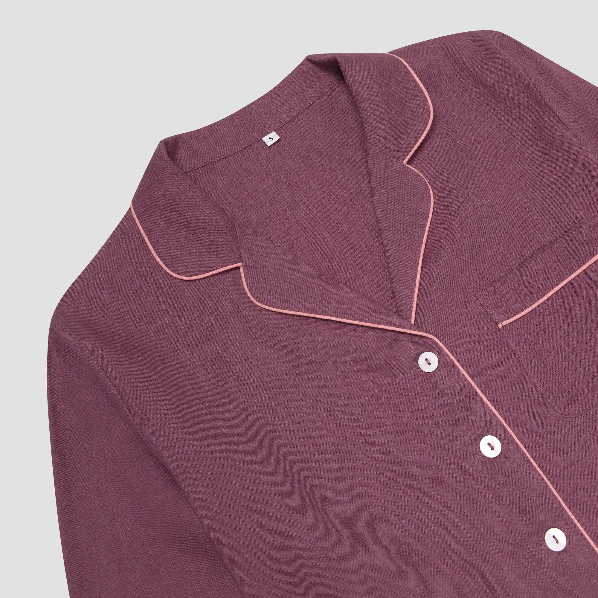 Fresh Fig Linen Pyjama Shirt