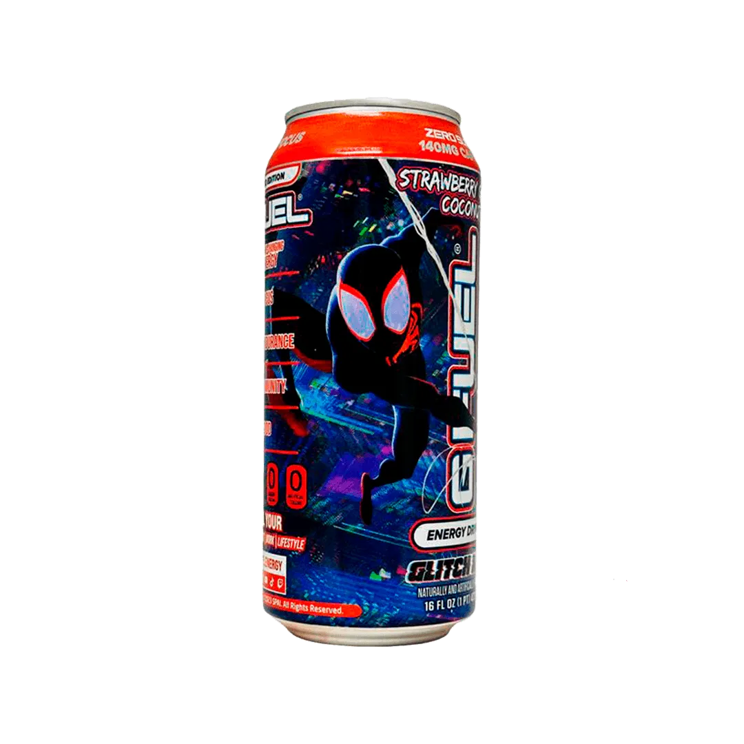 G Fuel Spider-Verse Glitch Mix Black Strawberry Guava Coconut Energy