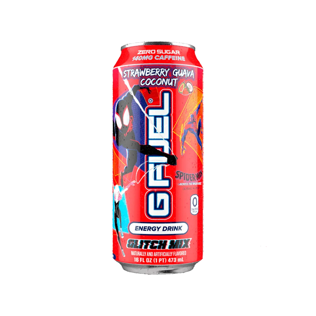 G Fuel Spider-Verse Glitch Mix Red Strawberry Guava Coconut Energy