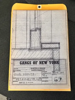 GANGS OF NEW YORK: Original Five Points Set Decoration Blue Print Drawing #65