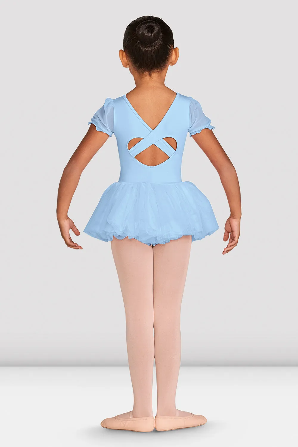 Girls Amelia Frill Cross Back Tutu Leotard