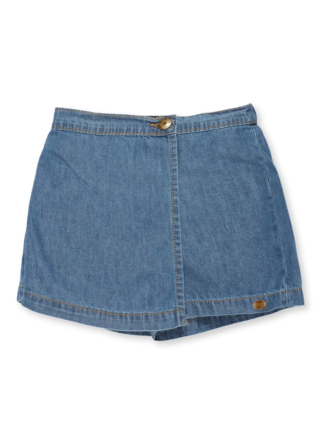 Girl's Denim Over Lap Shorts