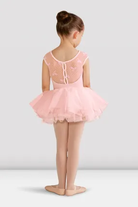 Girls Elenore Bow Mesh Tutu Leotard