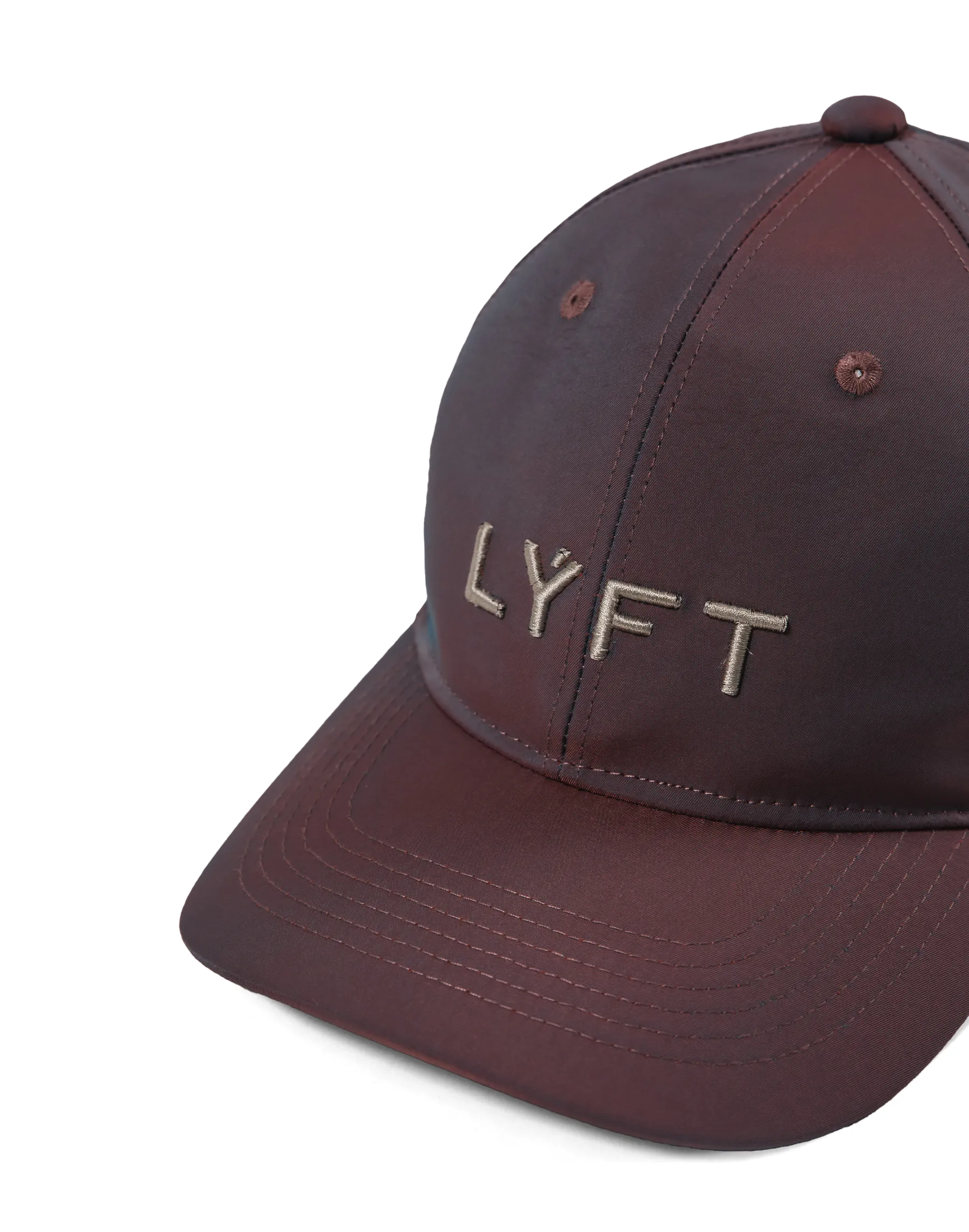 Glossy Nylon Cap - Burgundy