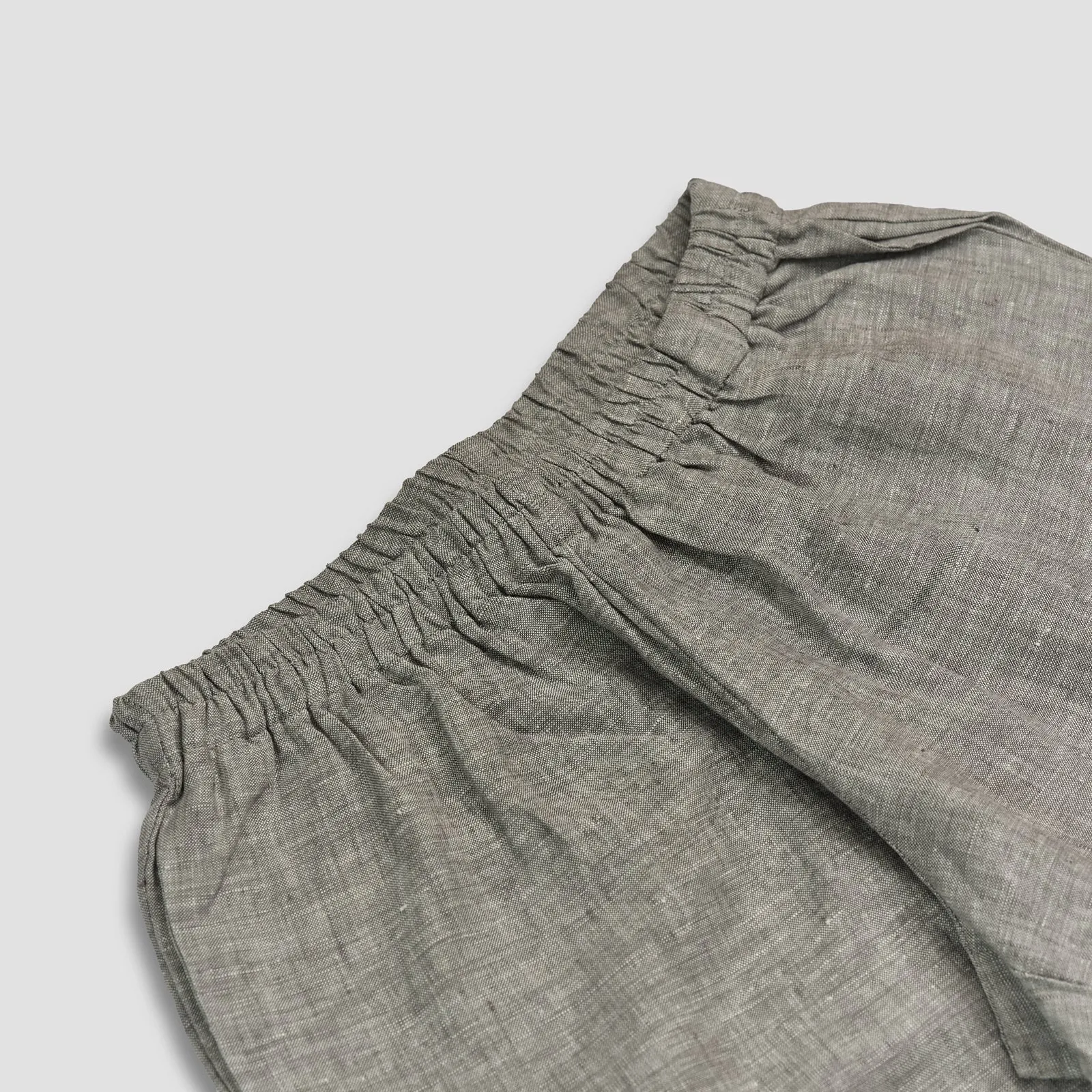 Grey Linen Pyjama Trousers