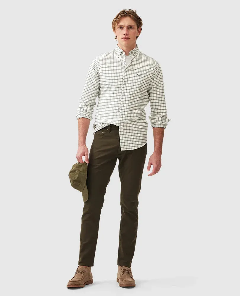 Gunn Check Oxford 3 - Fern