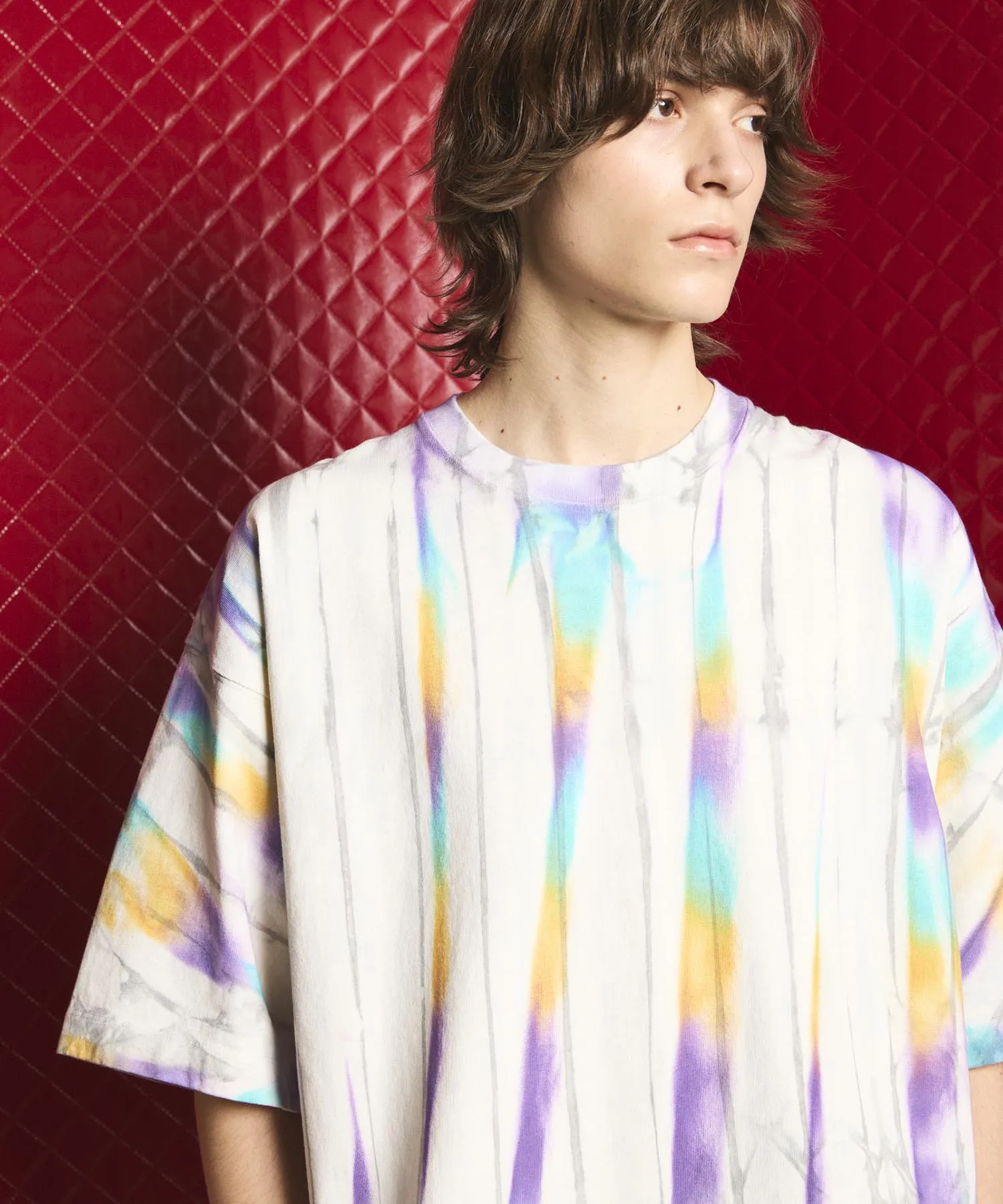 Hand Tie-Dye Prime-Over Crew Neck T-Shirt