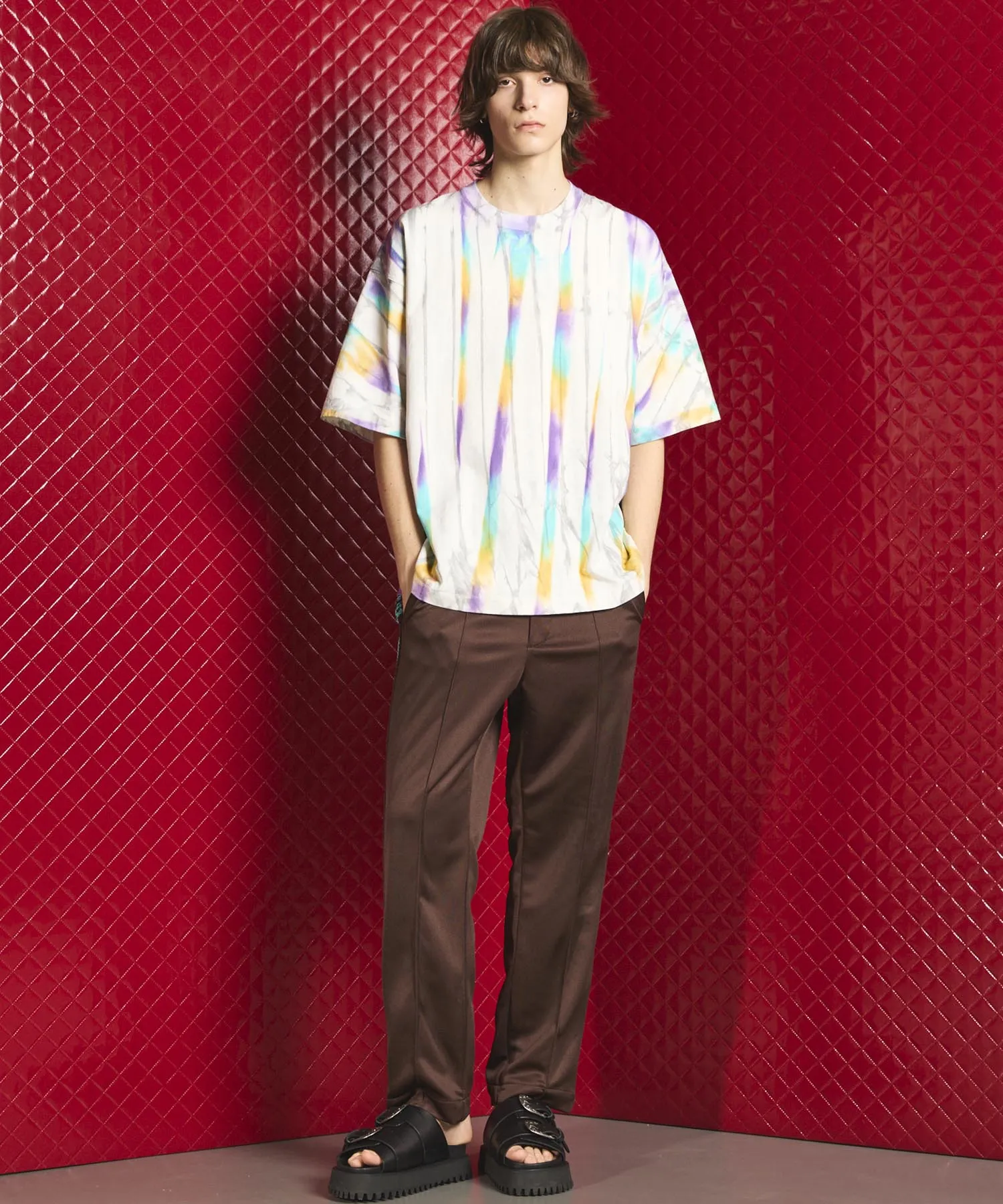 Hand Tie-Dye Prime-Over Crew Neck T-Shirt