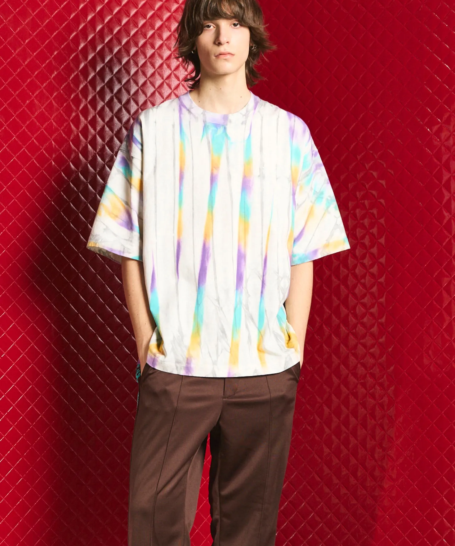 Hand Tie-Dye Prime-Over Crew Neck T-Shirt