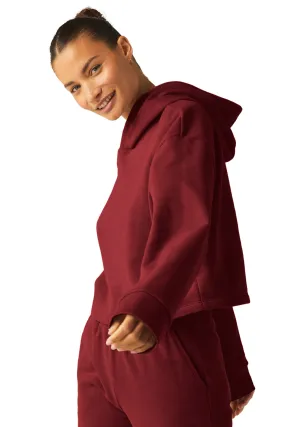 HAPPINESS CROPPED HOODIE CALIFORNIA MERLOT