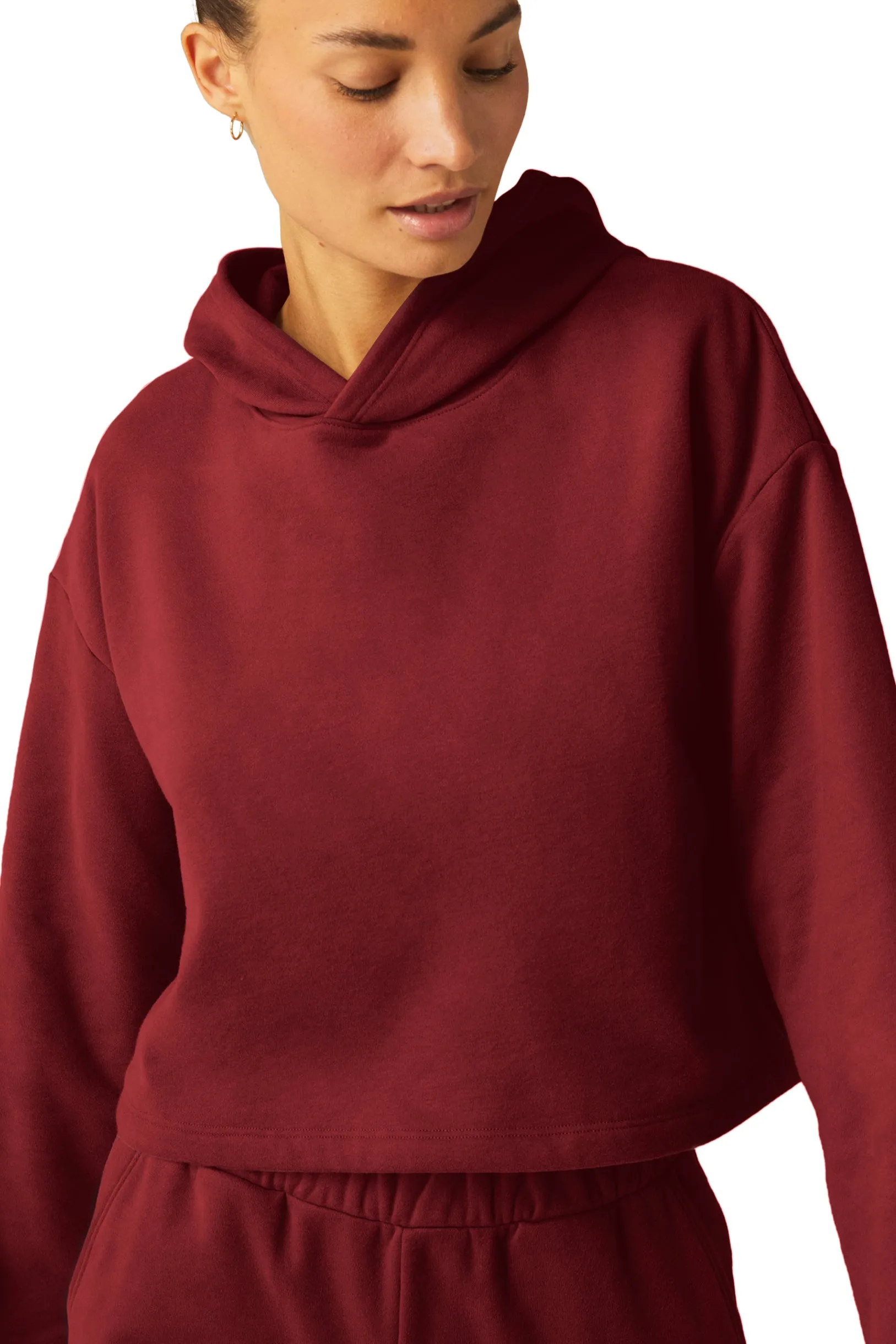 HAPPINESS CROPPED HOODIE CALIFORNIA MERLOT