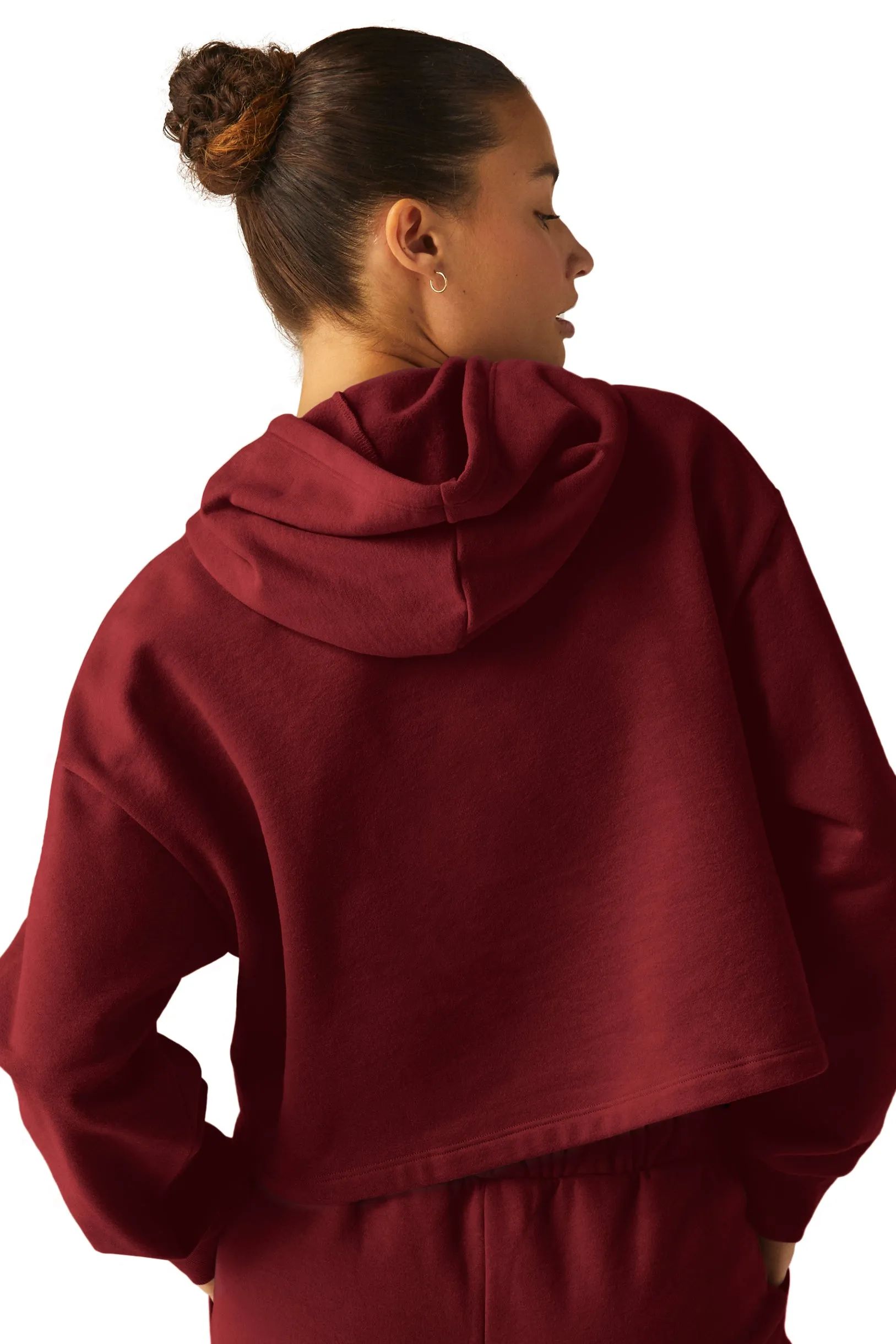 HAPPINESS CROPPED HOODIE CALIFORNIA MERLOT