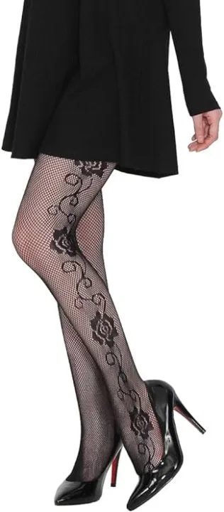 Hollow Sexy Polka Dot Pattern Fishnet Patterned Tights Black Tights