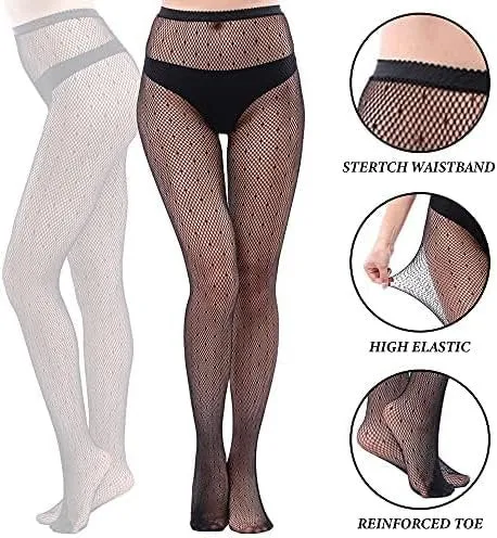 Hollow Sexy Polka Dot Pattern Fishnet Patterned Tights Black Tights