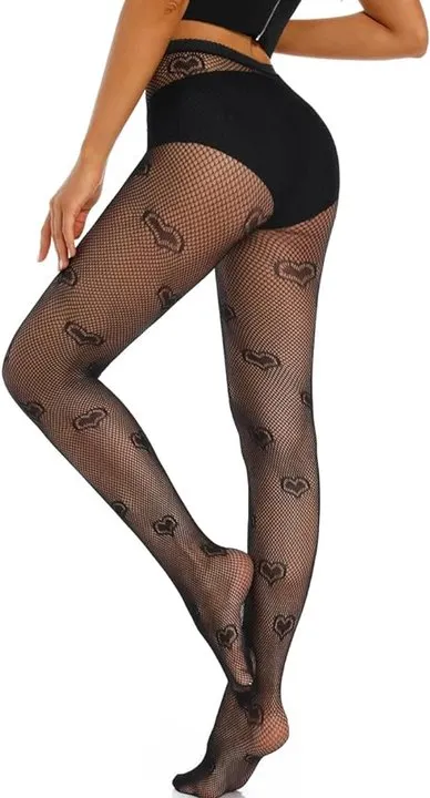 Hollow Sexy Polka Dot Pattern Fishnet Patterned Tights Black Tights