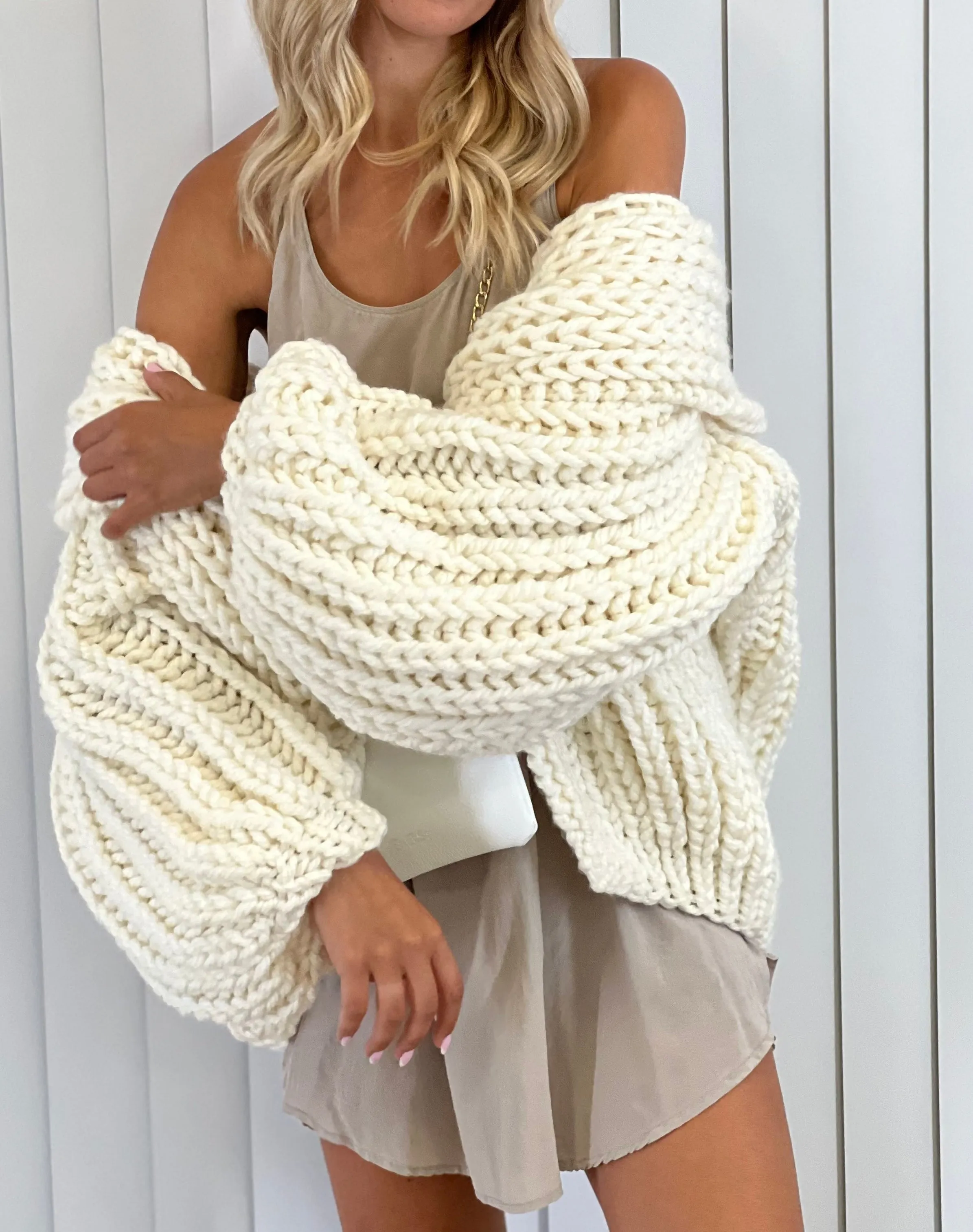 Hooded Chunky Cardigan