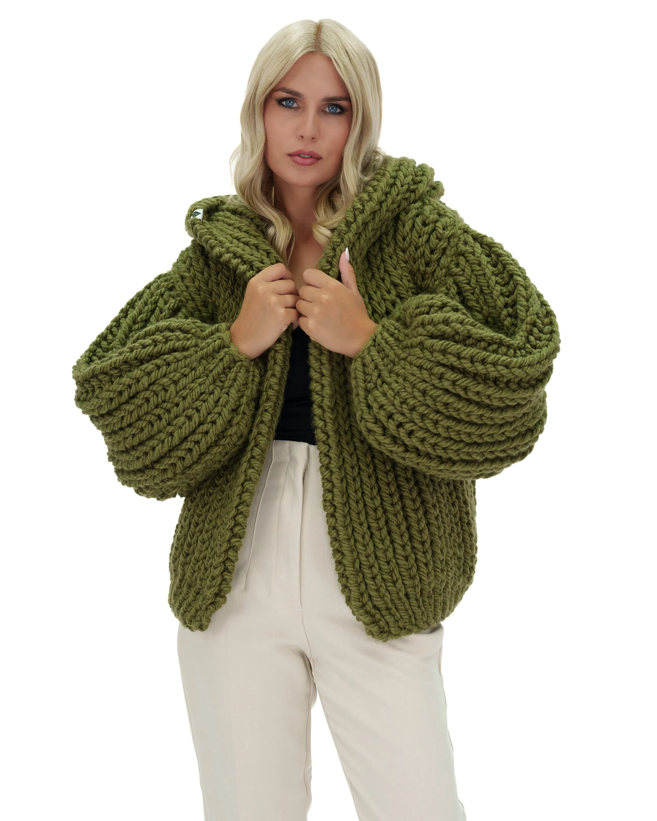 Hooded Chunky Cardigan