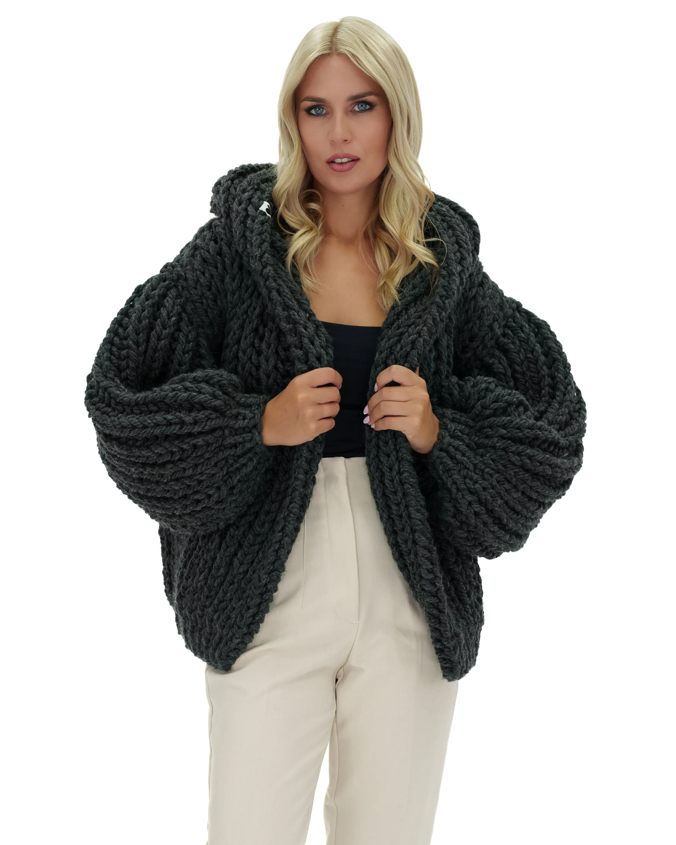 Hooded Chunky Cardigan