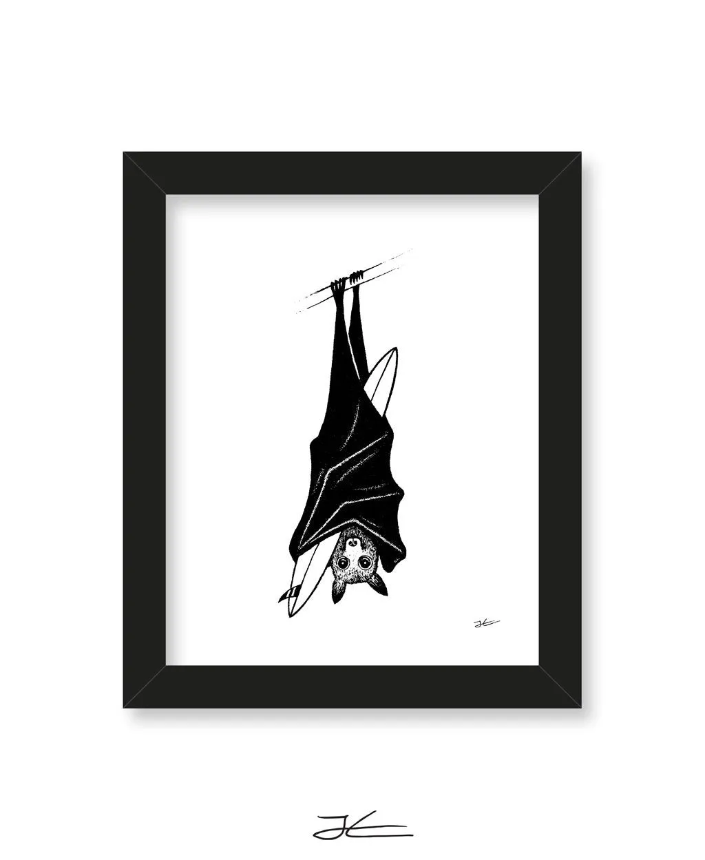 Inktober Bat - Print/ Framed Print