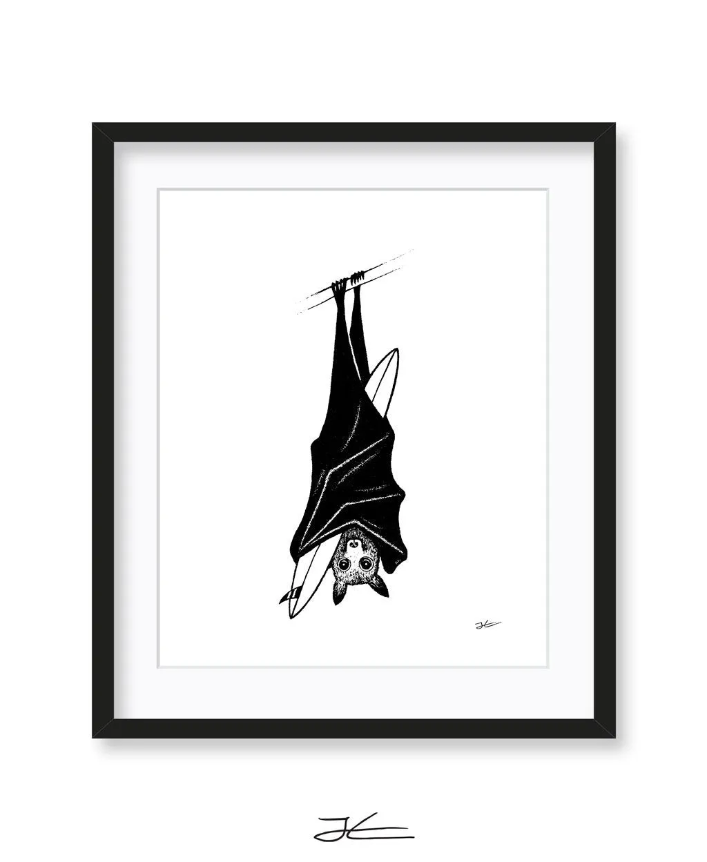 Inktober Bat - Print/ Framed Print