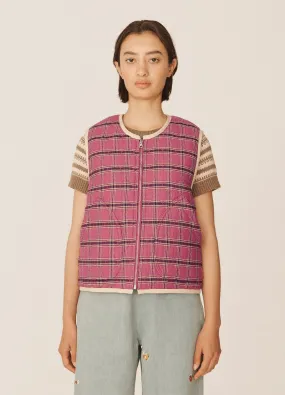 Jackie Diamond Quilted Check Gilet