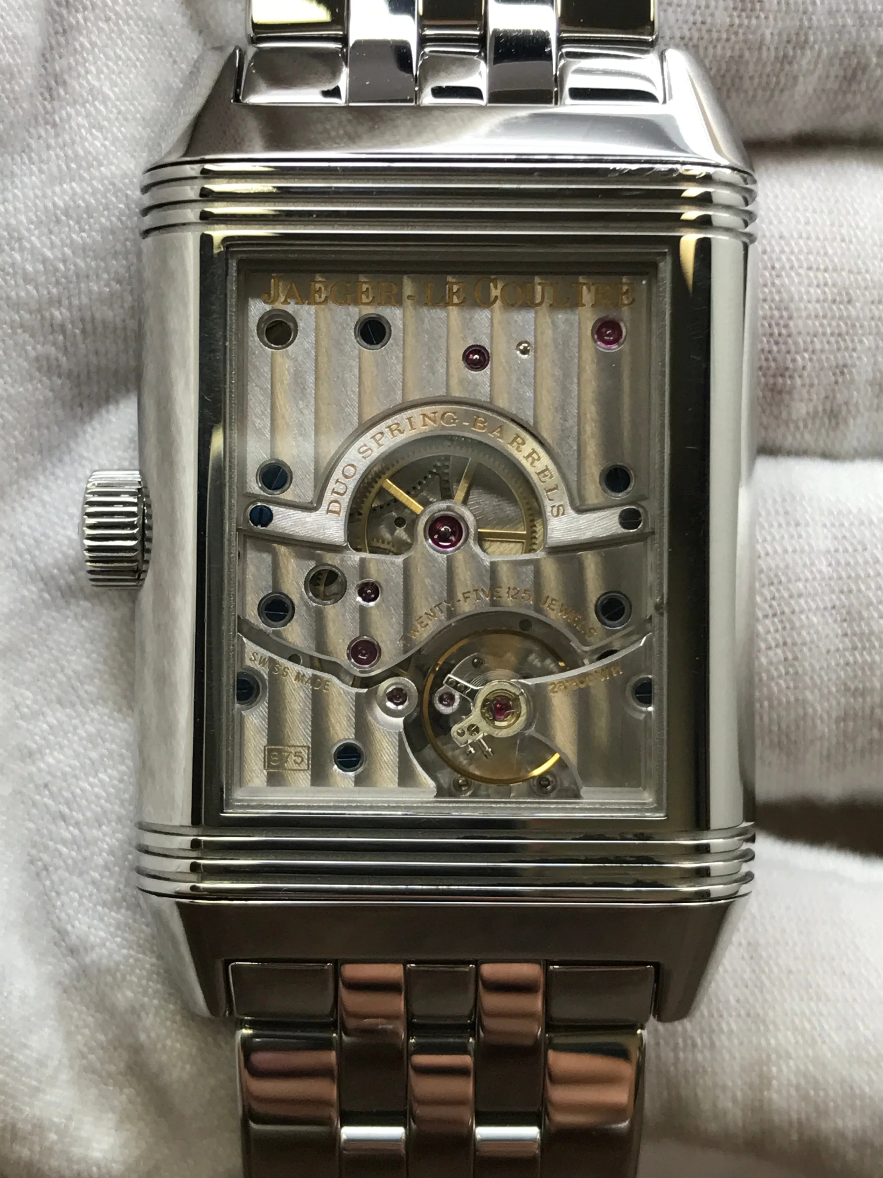 Jaeger-Lecoultre Reverso Grande Date 240.8.15 Silver Dial Manual Wind Watch