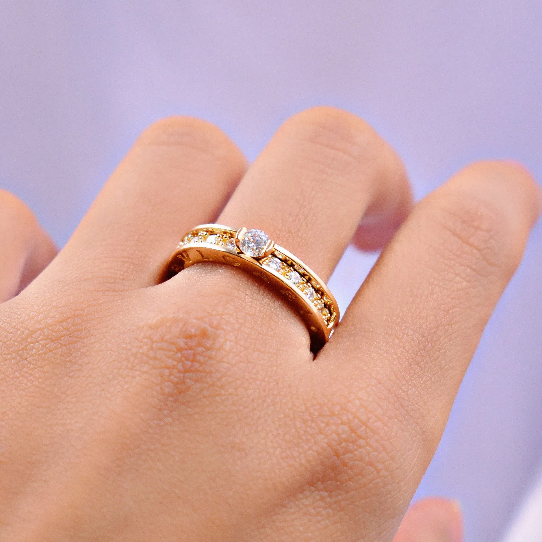 Juego Anillo Compromiso   Boda Talla 7 1/2