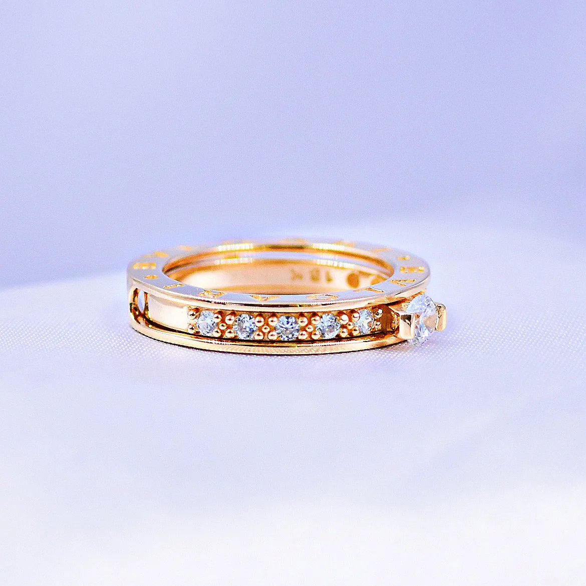 Juego Anillo Compromiso   Boda Talla 7 1/2