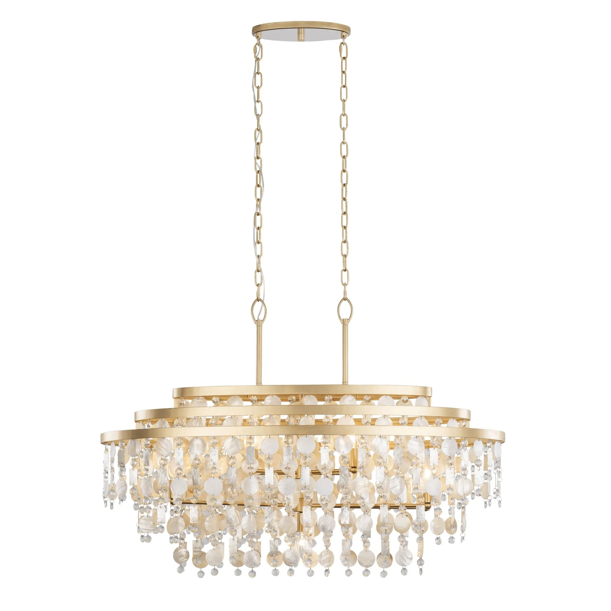 Kalani 377N09FG 9-Light Kitchen Pendant Light - French Gold