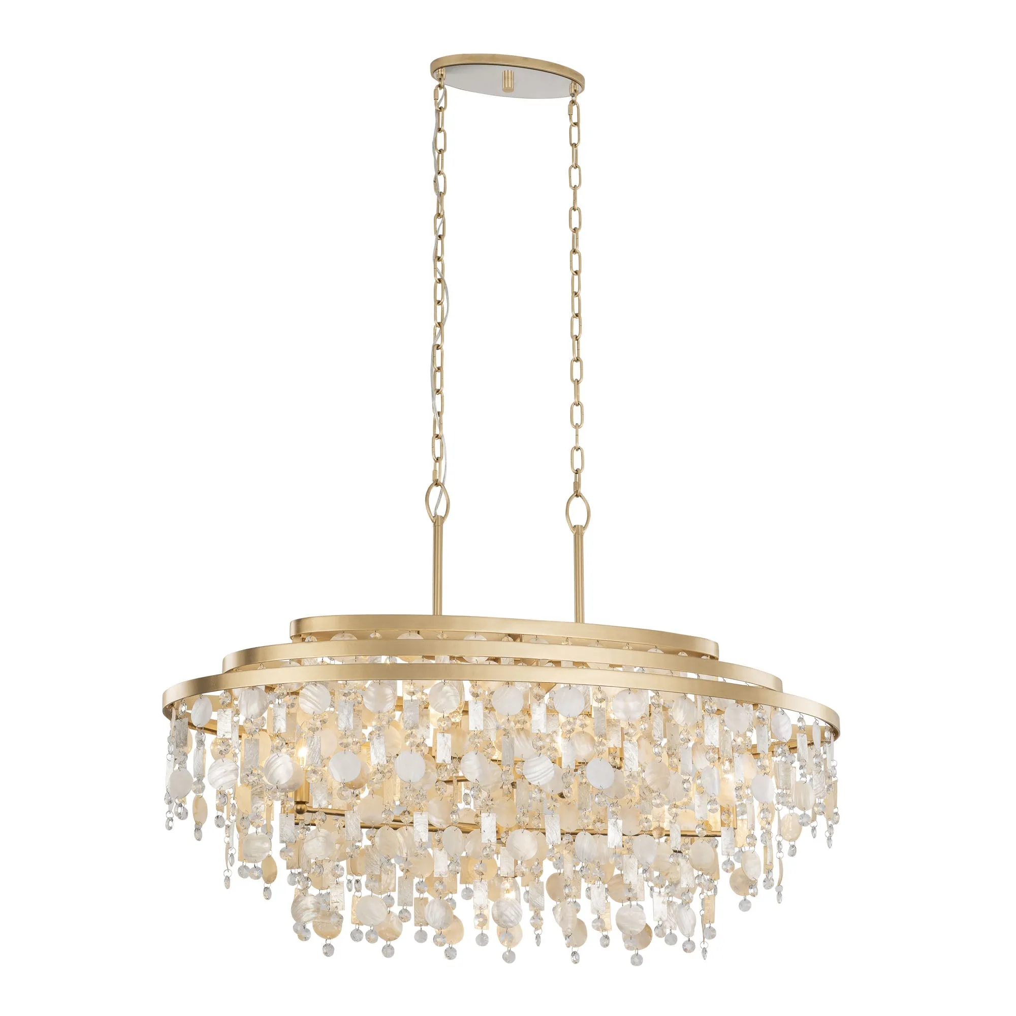 Kalani 377N09FG 9-Light Kitchen Pendant Light - French Gold