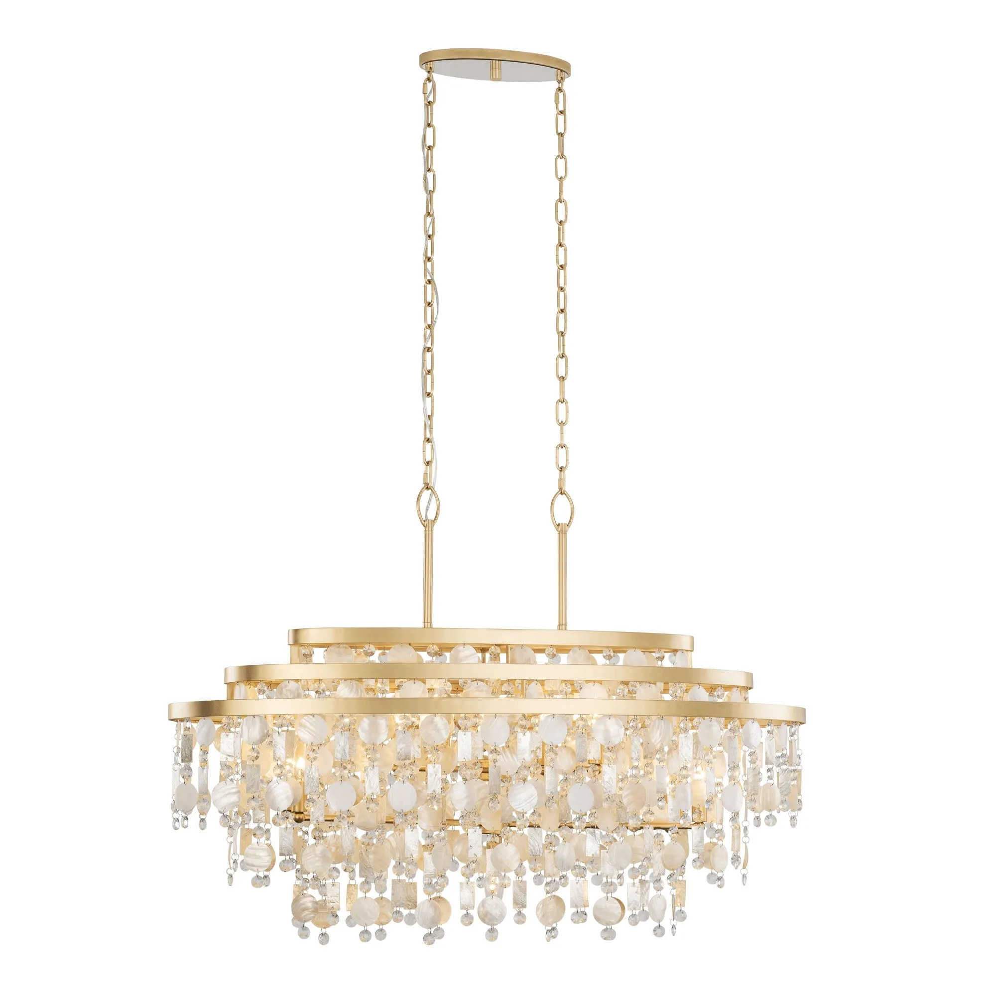 Kalani 377N09FG 9-Light Kitchen Pendant Light - French Gold