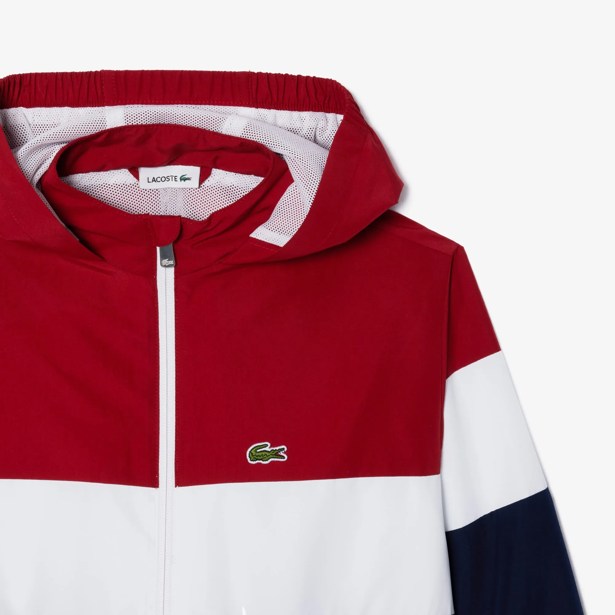 Kids’ Lacoste Recycled Polyester Zipped Hooded Jacket