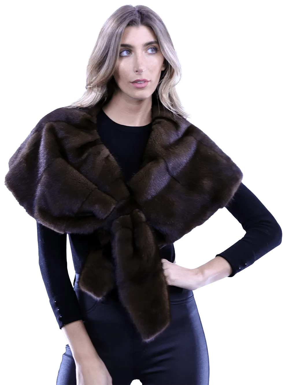 La Fiorentina Mink Pull Through Capelet