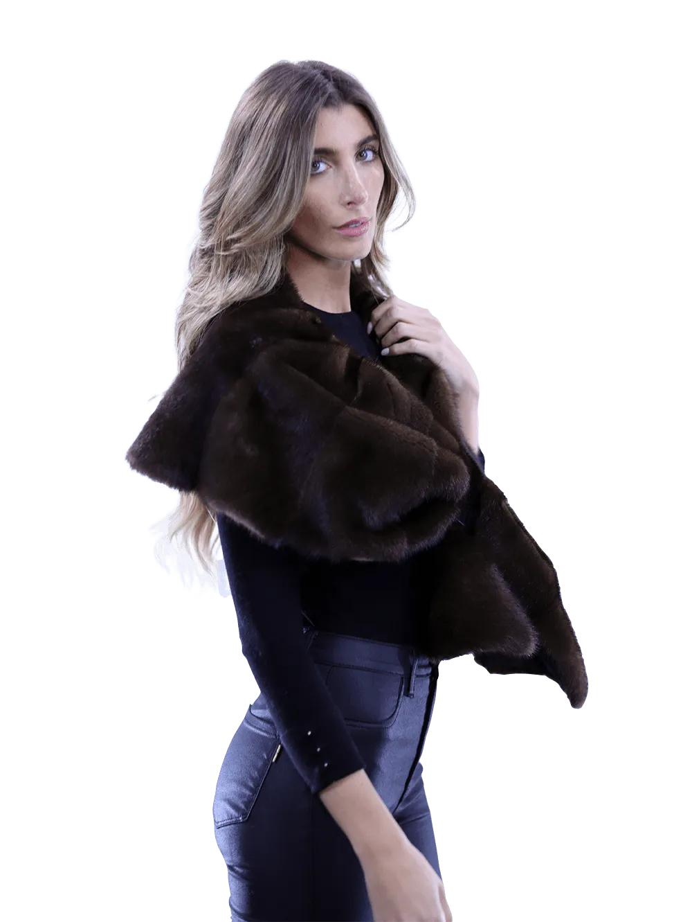 La Fiorentina Mink Pull Through Capelet